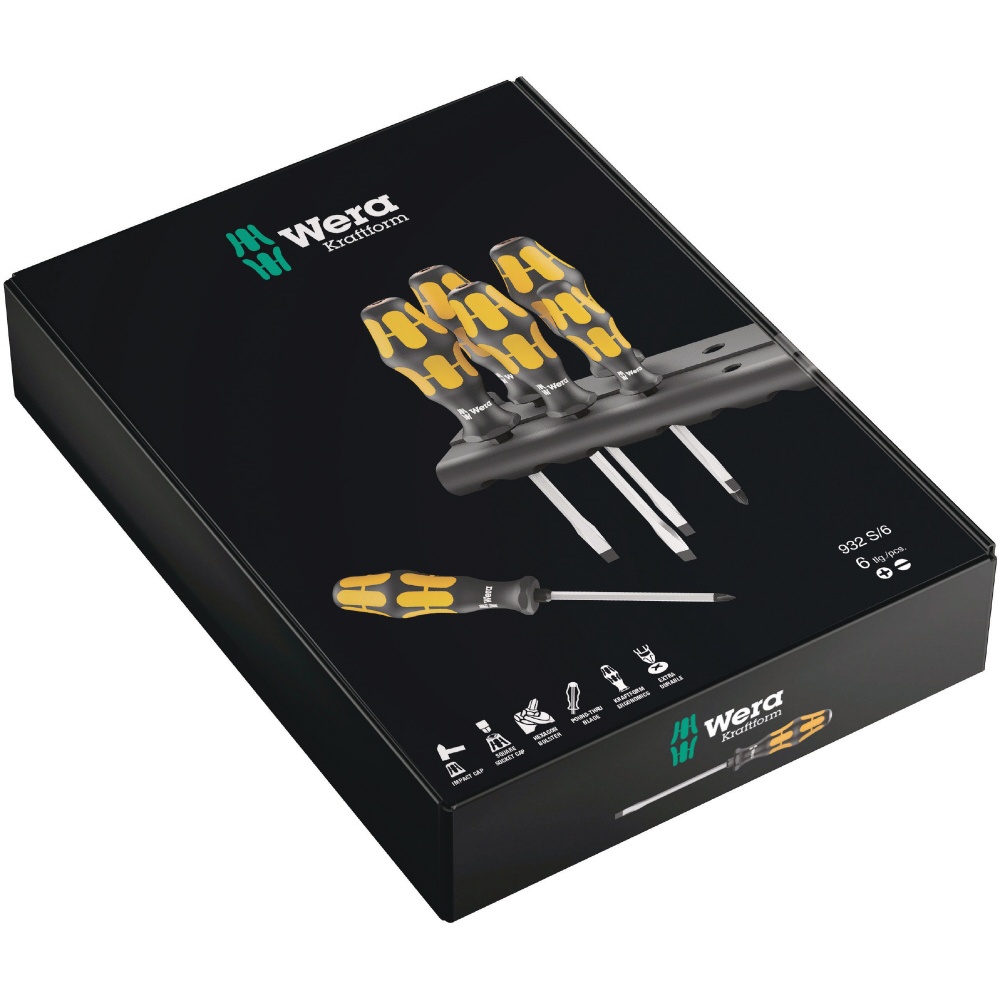WERA ヴェラ プラスマイナス6本組チゼルドライバーセット【018283】