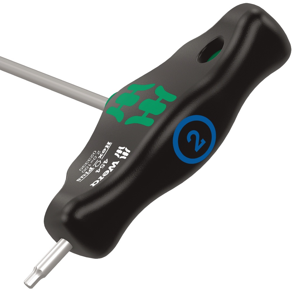 WERA ヴェラ ヘックスプラスドライバー T型ハンドル六角 六角サイズ2mm 軸長100mm【023330】
