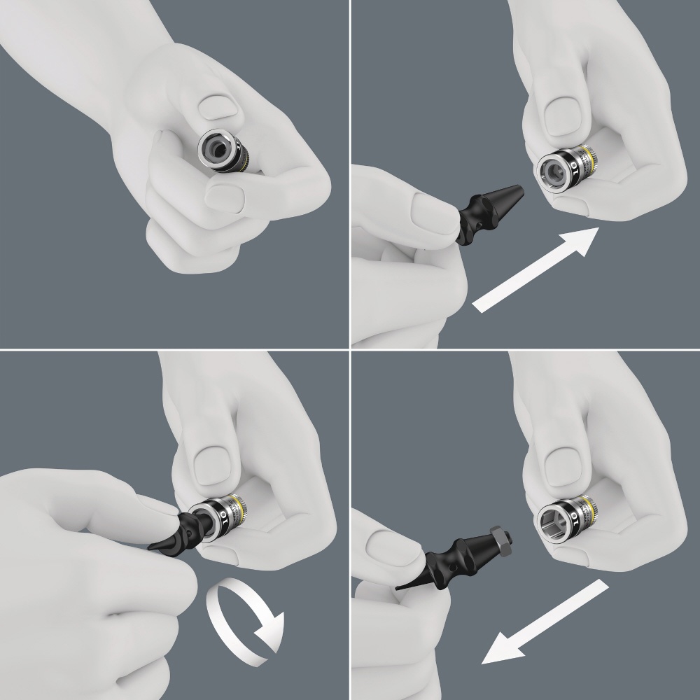 ナットエキストラクター ソケットからナットを簡単に取り外し可能 サイズ14mm 全長43mm【050005】
