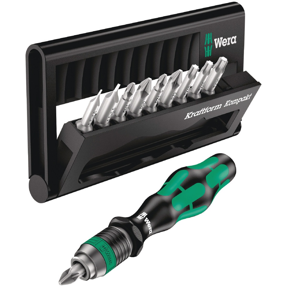 WERA ヴェラ 10点組 ドライバービットセット ハンドル付き【056653】