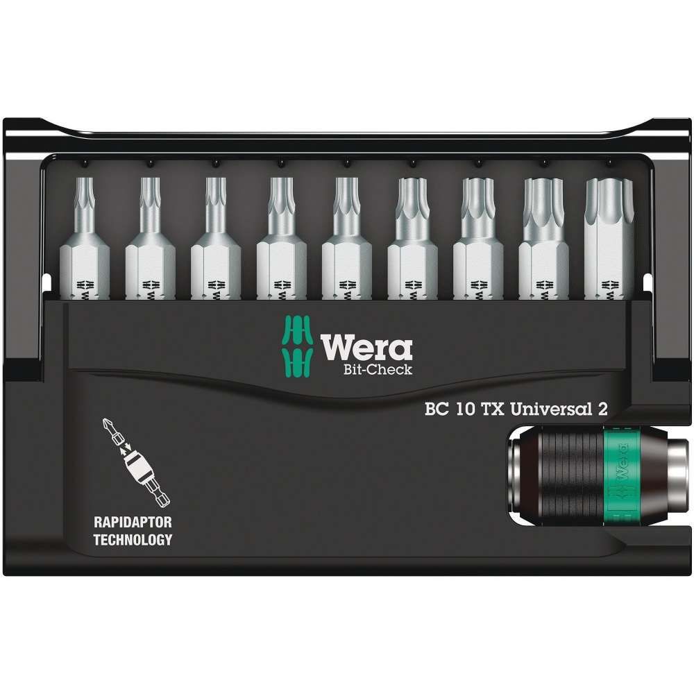 WERA ヴェラ 10本組 トルクスドライバービットセット TORSIONビット【057115】