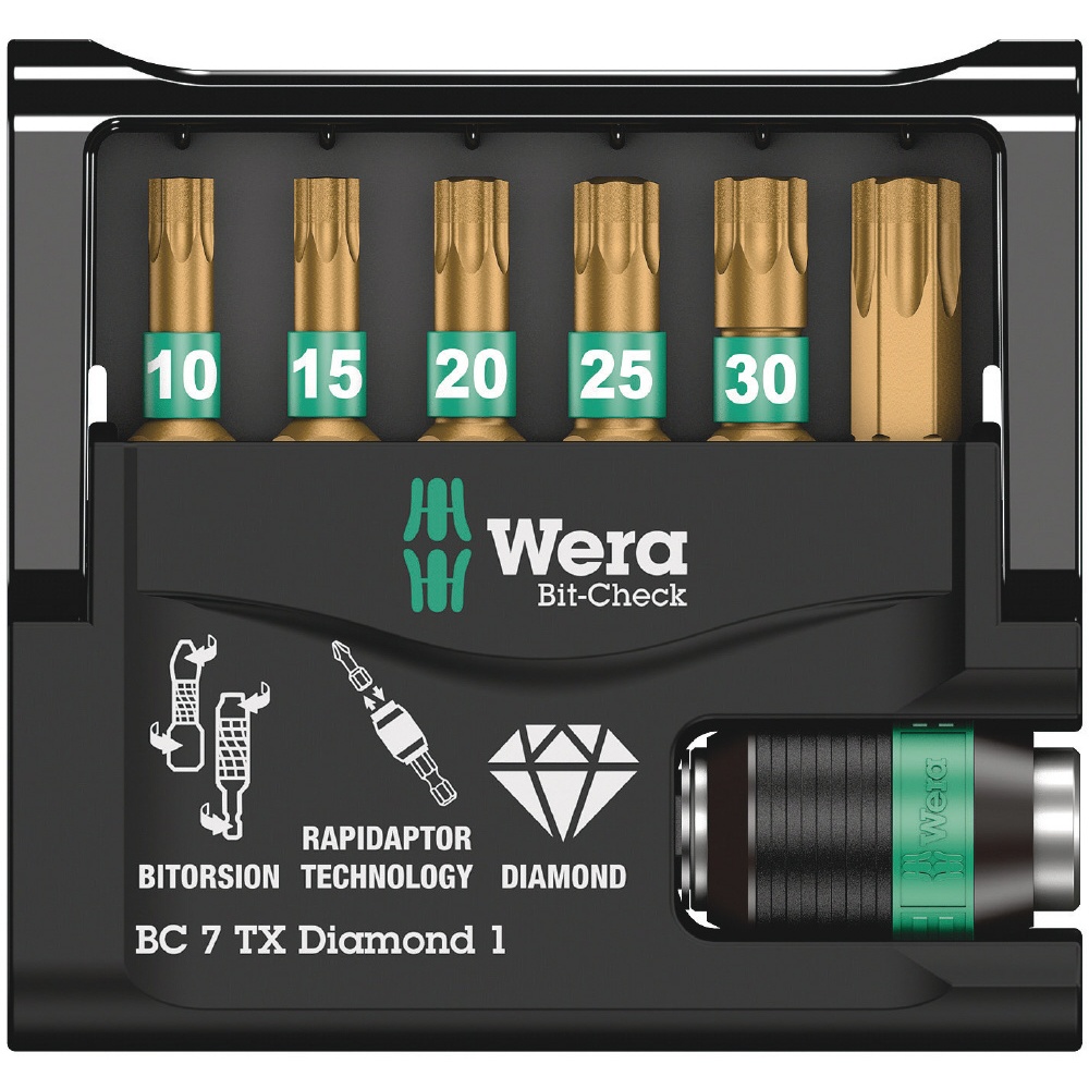 WERA ヴェラ ビットチェック バイトーションダイヤモンドビットセット 6点組【057415】