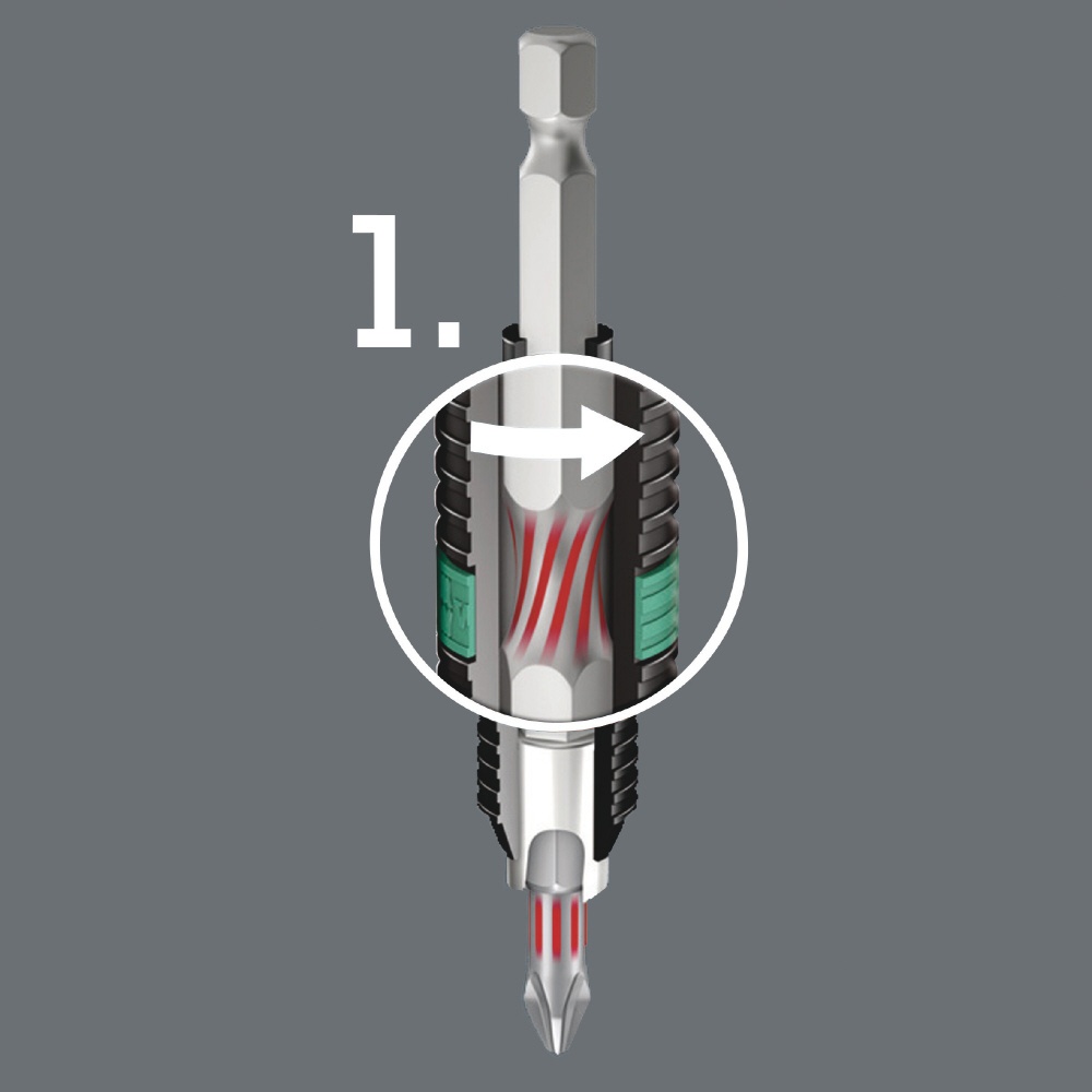 WERA ヴェラ ポジドライブ ドライバービット 先端サイズPZ1 全長50mm【059920】