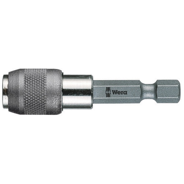 クイックリリース機能付 ビットホルダー 差込6.35mm 全長52mm【073318】