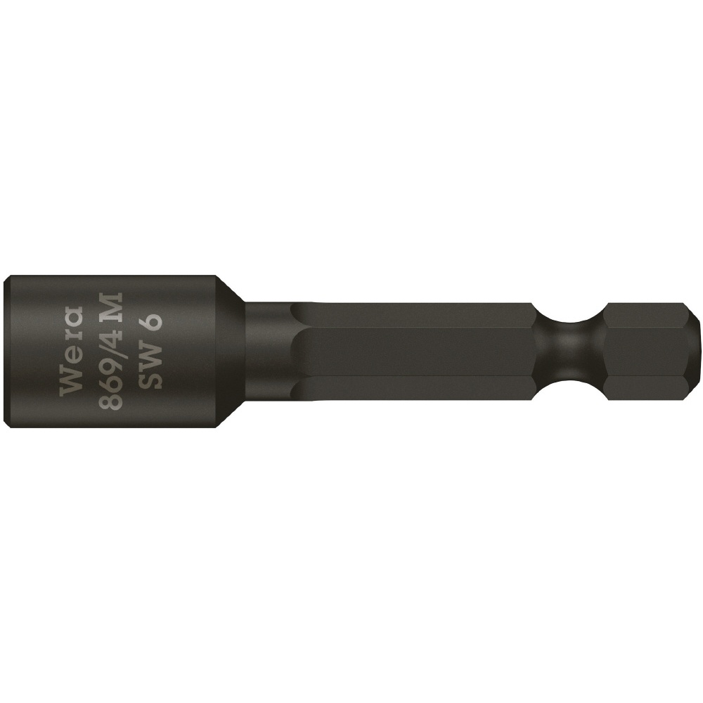 WERA ヴェラ マグネット付 六角ボルト用 ナットセッター 差込6.35mm 刃先サイズ6.0 全長50mm【073501】