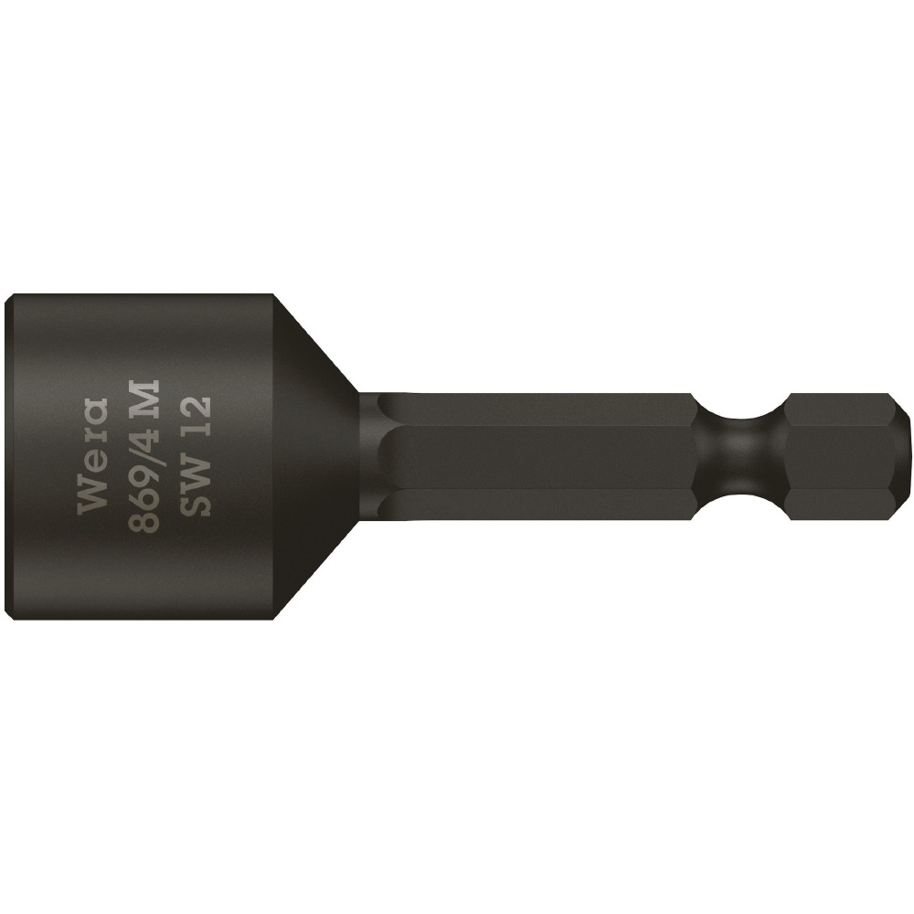 WERA ヴェラ マグネット付 六角ボルト用 ナットセッター 差込6.35mm 刃先サイズ12.0 全長50mm【073507】