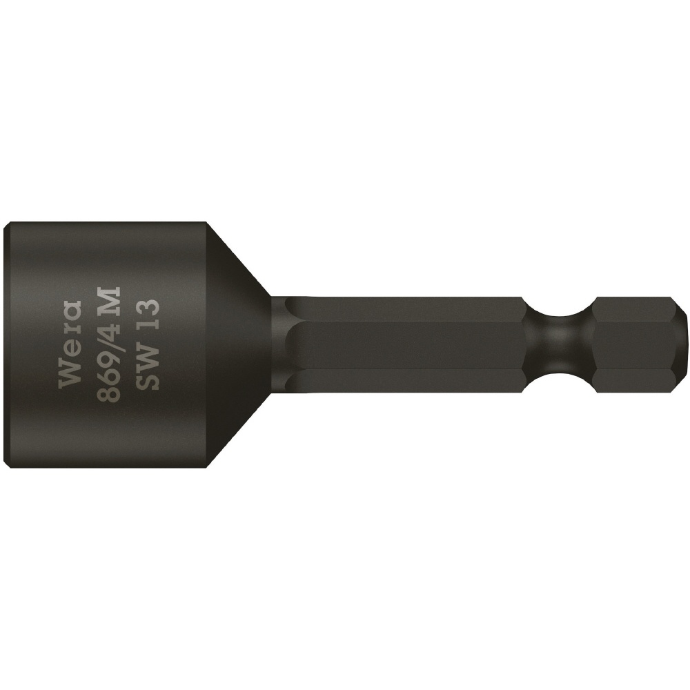 WERA ヴェラ マグネット付 六角ボルト用 ナットセッター 差込6.35mm 刃先サイズ13.0 全長50mm【073508】