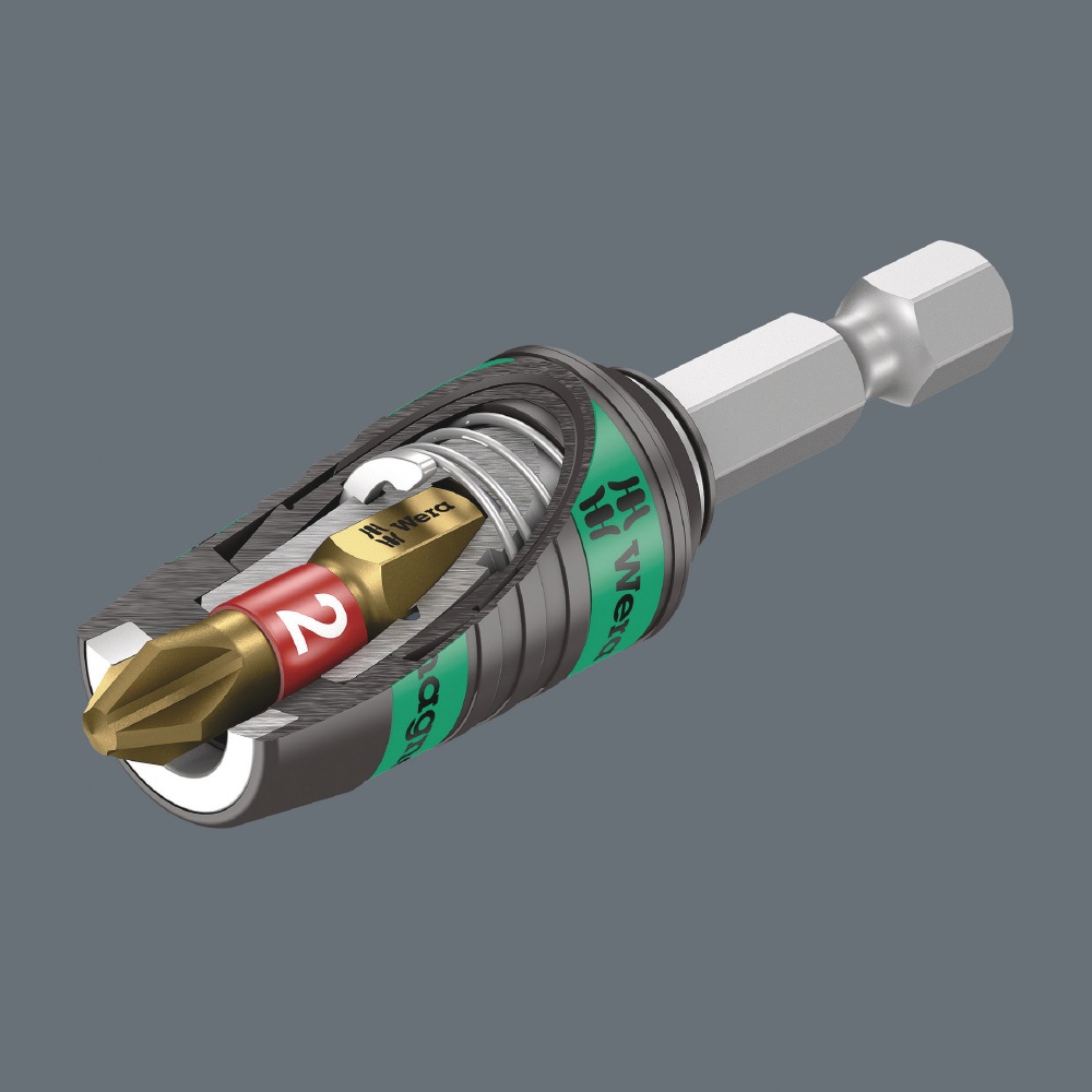 WERA ヴェラ マグネット付 Rapidaptorクイックリリース式 ビットホルダー 差込6.35mm 全長57mm【073511】