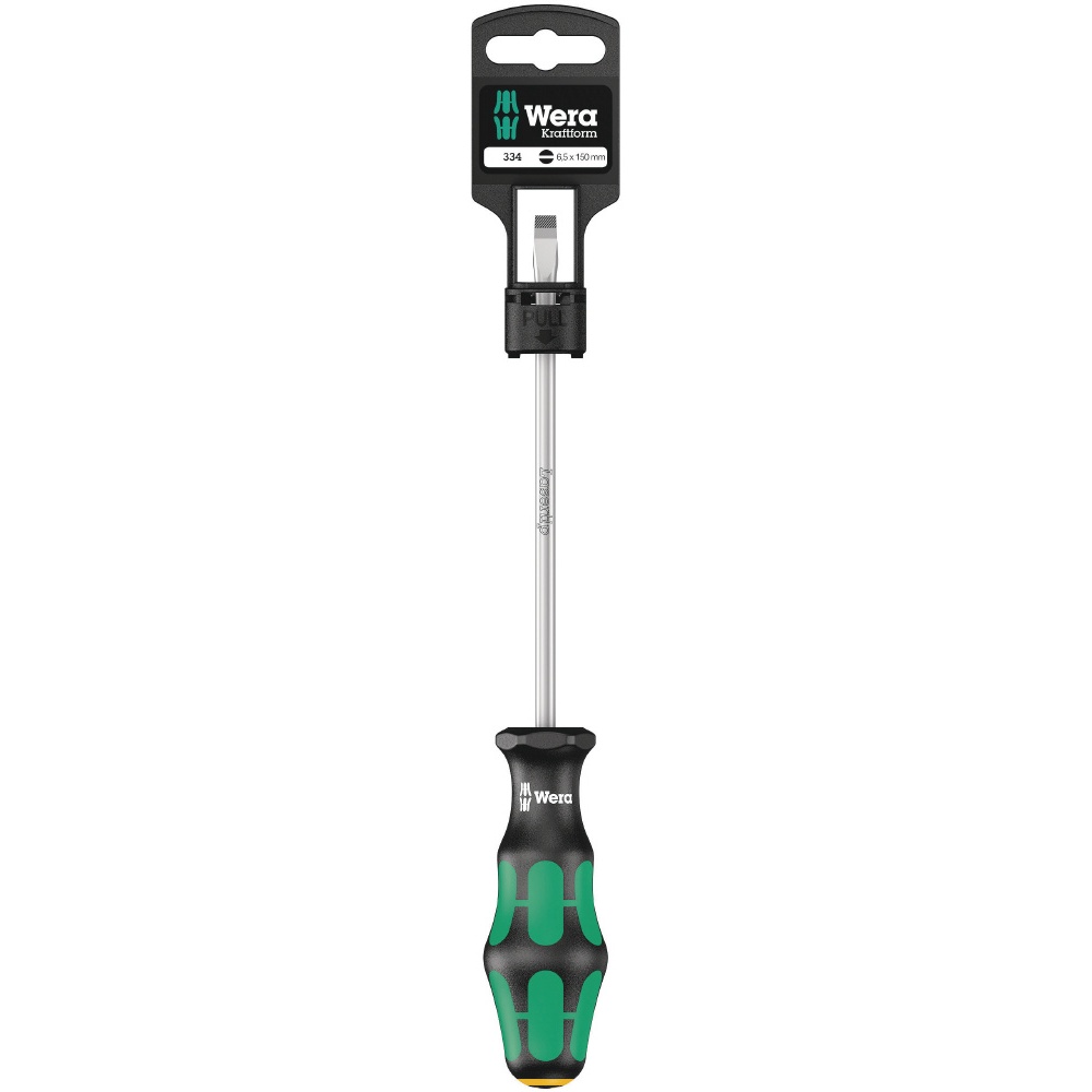 WERA ヴェラ Kraftform Plusハンドル マイナスドライバー 先端サイズ1.2x6.5mm 軸長150mm【100030】