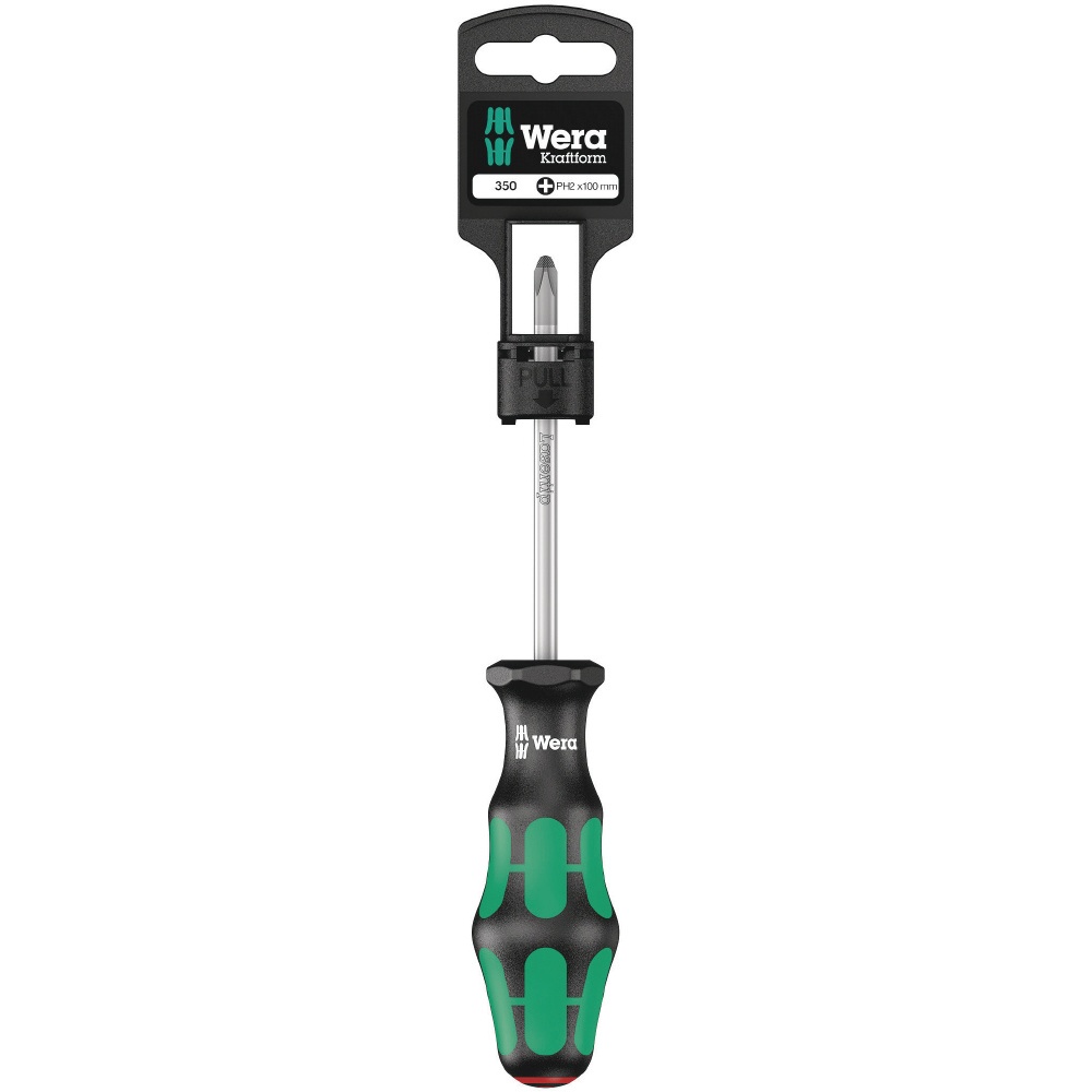 WERA ヴェラ Kraftform Plusハンドル プラスドライバー 先端サイズPH0 軸長60mm【100050】