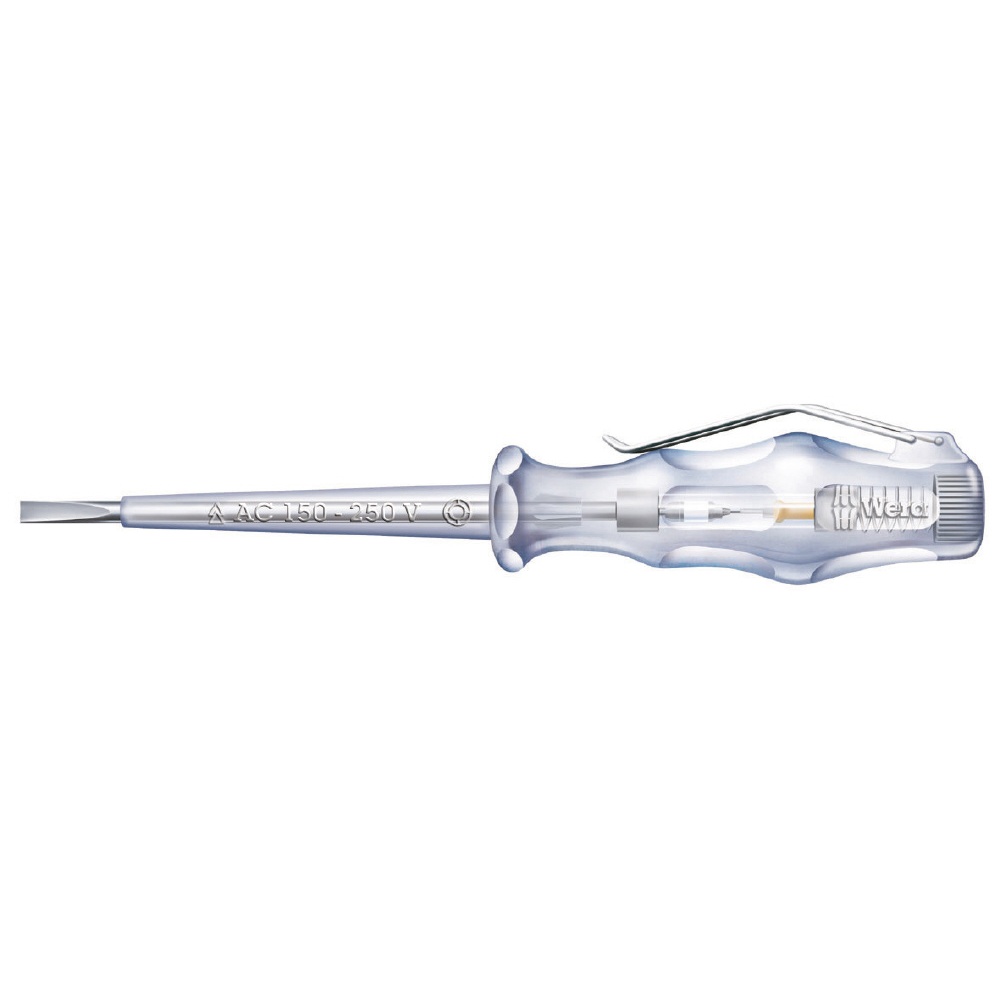 WERA ヴェラ Kraftformハンドル 検電マイナスドライバー 先端サイズ0.5x3.0mm 軸長70mm【100100】