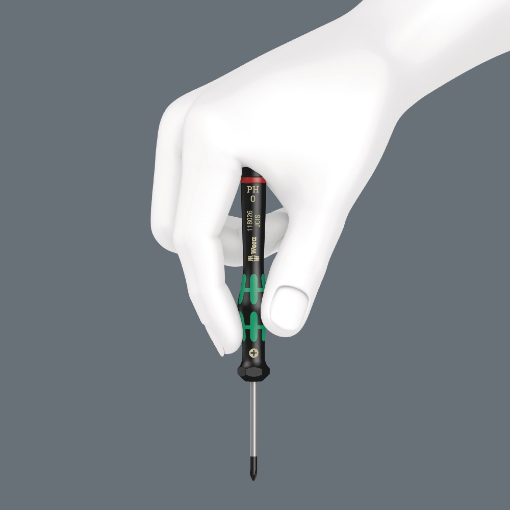 WERA ヴェラ 精密用マイナスドライバー 先端サイズ2.0x0.30mm 軸長50mm【118017】