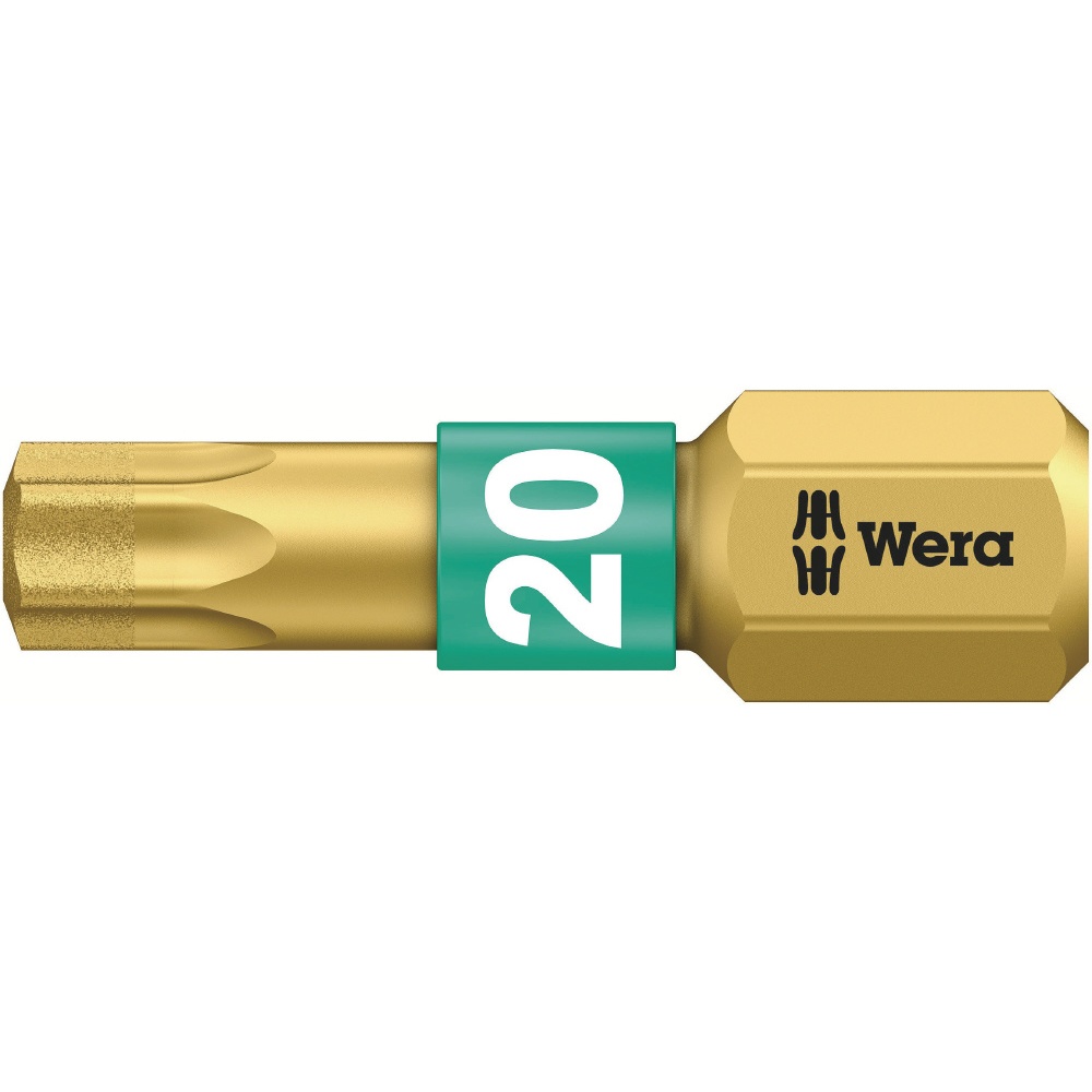 WERA ヴェラ ダイヤモンドコーティング ドライバービット 差込6.35mm 刃先サイズTX20 全長25mm【134376】