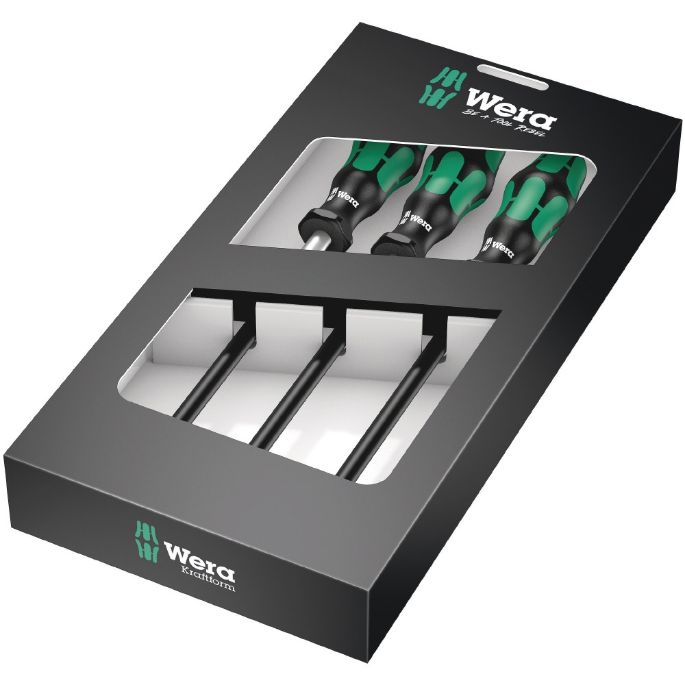 WERA ヴェラ 3本組 Kraftformハンドル フレキシブル六角ドライバーセット 先端サイズ6/7/8mm【135311】