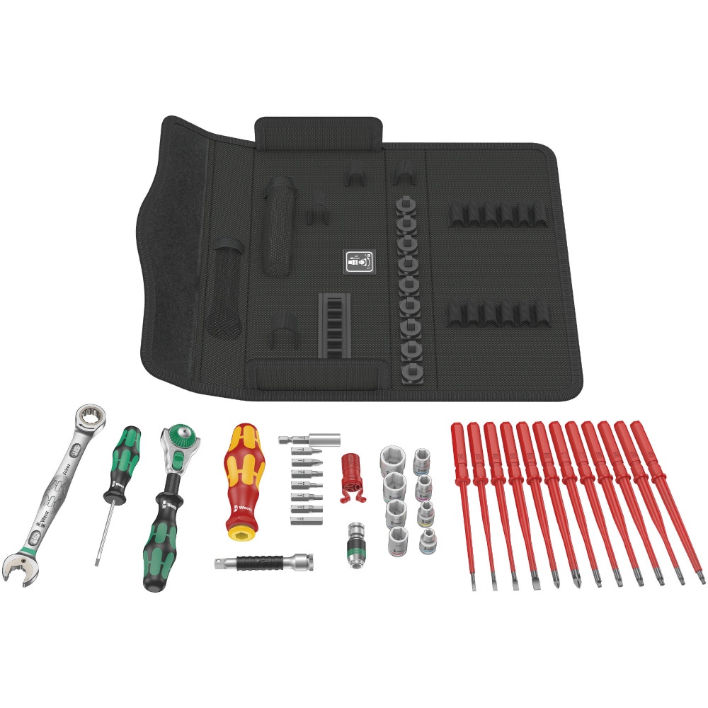 WERA ヴェラ 35点組 電気工事向け インチサイズ クラフトフォームコンパクト工具セット 収納ケース付【135871】