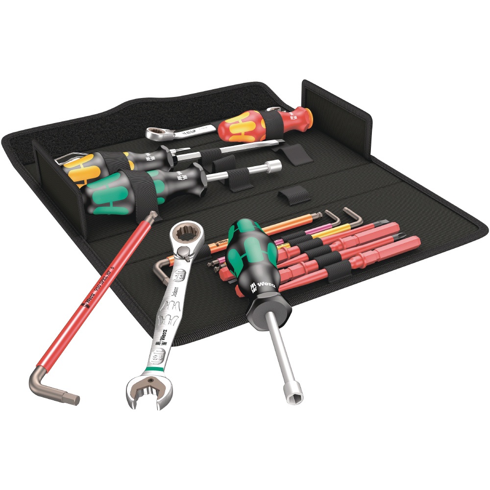 WERA ヴェラ 15点組 配管工事向け クラフトフォームコンパクト工具セット 収納ケース付【136026】