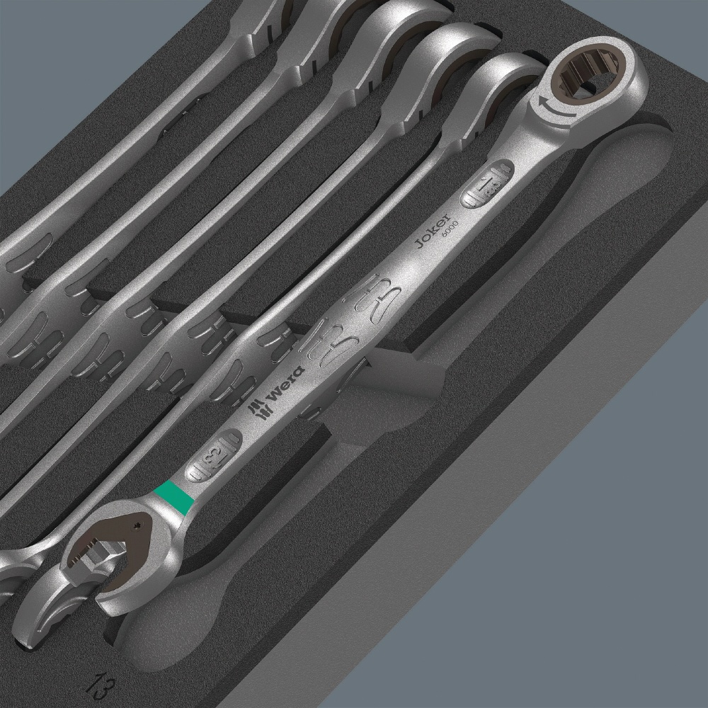 WERA ヴェラ 11本組 JOKER6000 ラチェットコンビネーションレンチセット フォームインサート付【150120】