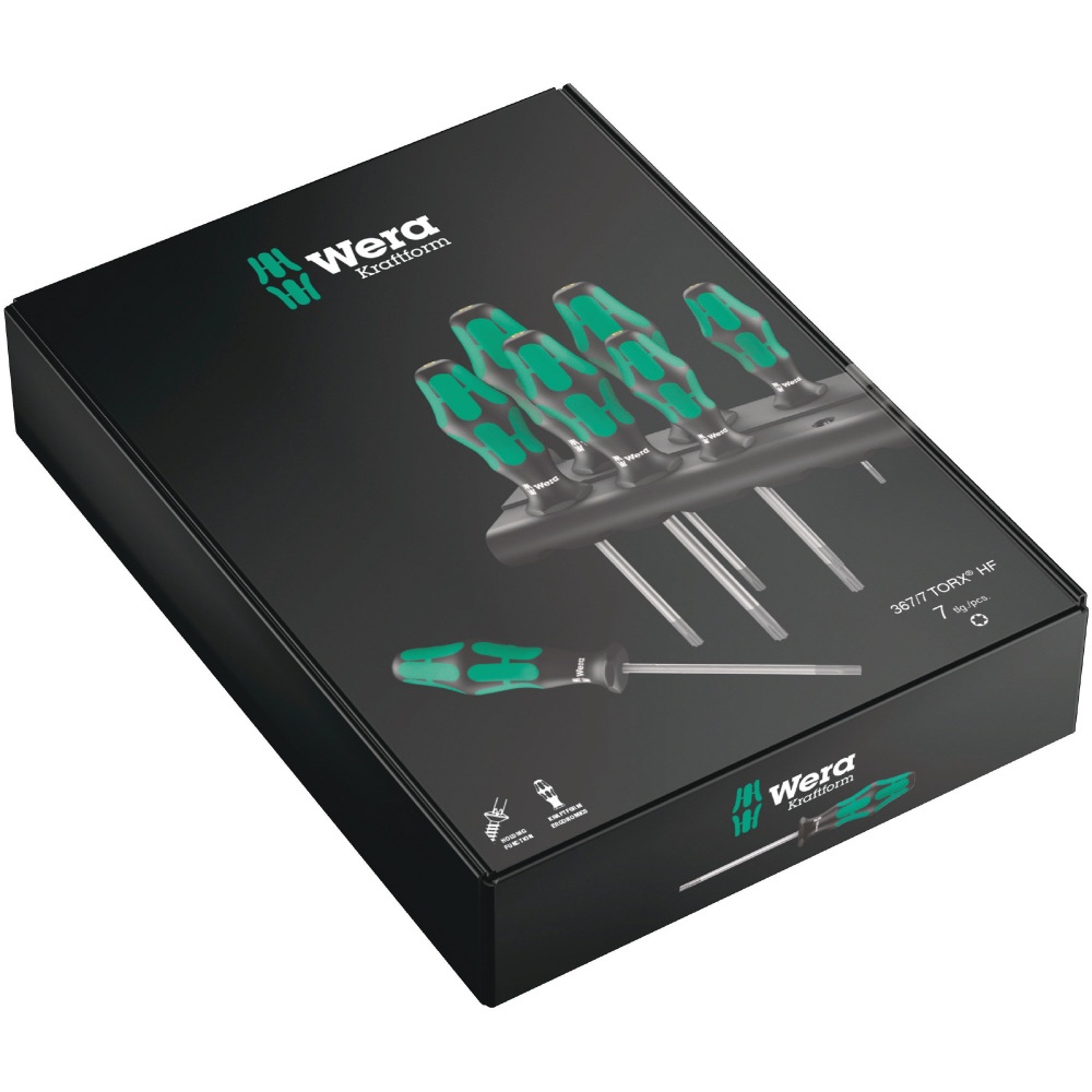 WERA ヴェラ 7本組  Kraftformハンドル トルクスドライバーセット ラック付【223161】