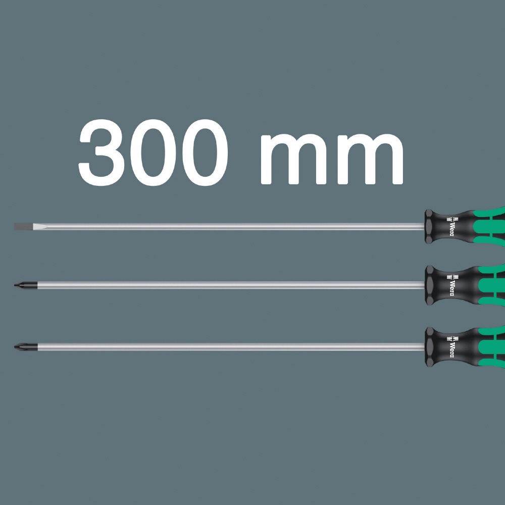 WERA ヴェラ 3本組  Kraftform Plus ハンドル ロング マイナス/プラス/ポジドライバーセット【347735】