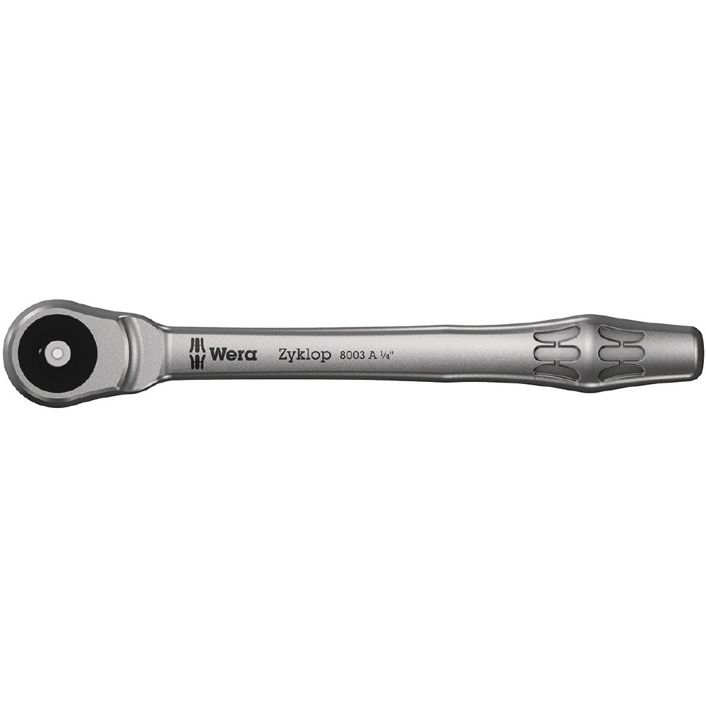 WERA ヴェラ 差込角1/4SQ メタルラチェットレンチ 全長141mm ZYKLOPプッシュスル―スクエア付き【004003】