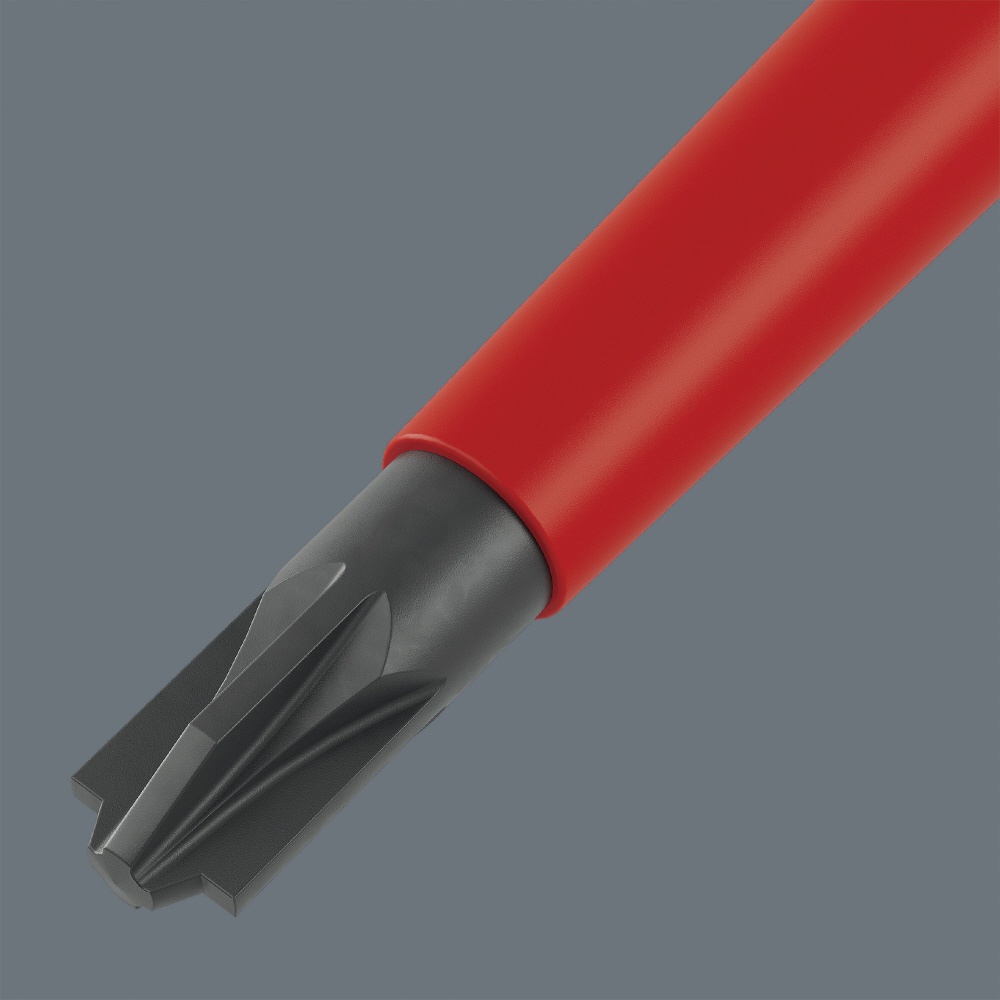 WERA ヴェラ 絶縁ポジドライバー先細型 1000Vでも作業できる絶縁ブレード 先端サイズ1 軸長80mm【006190】