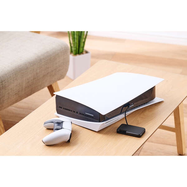 iPhone向けケーブル一体型/収納式 外付けSSD 1TB/マグネット付【ESD-EPB1000GBK】