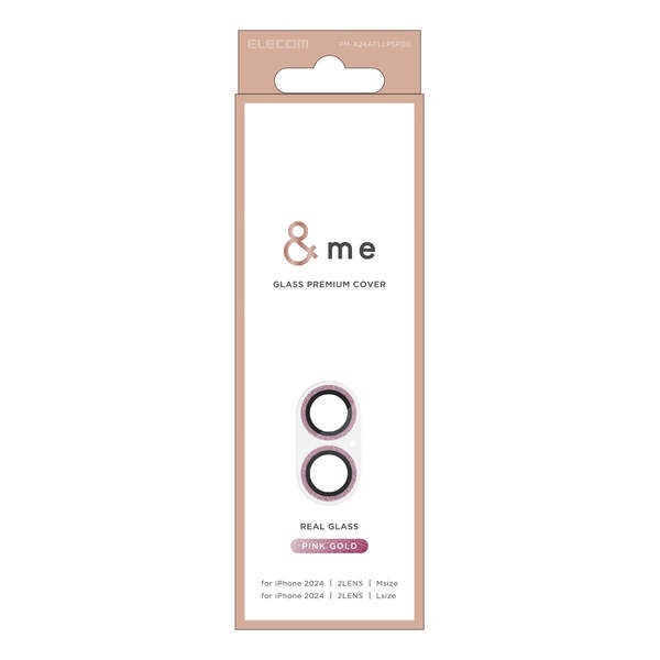 iPhone 16/iPhone 16 Plus &me カメラ レンズカバー ガラス グリッター【PM-A24AFLLP5PGG】
