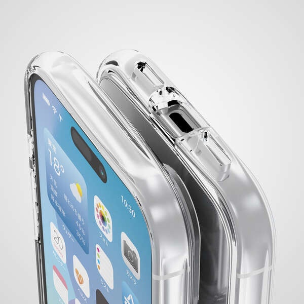 iPhone 16 TOUGH SLIM LITE ハイブリッドケース オールクリア【PM-A24ATSLACR】