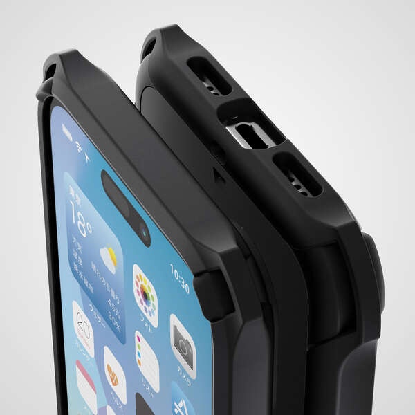 iPhone 16 ZEROSHOCK ケース【PM-A24AZEROBK】