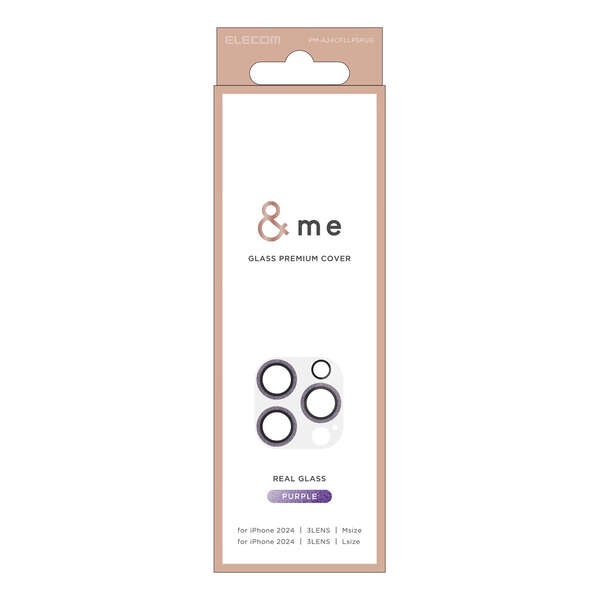 iPhone 16 Pro/iPhone 16 Pro Max &me カメラ レンズカバー ガラス グリッター【PM-A24CFLLP5PUG】