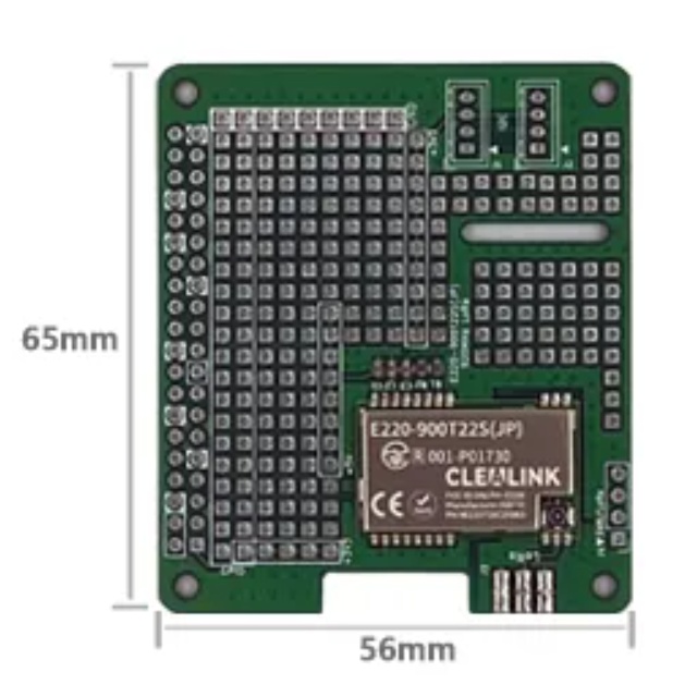 Raspberry Pi 3/4用LoRa HAT(SMA端子/ピンソケットロング実装済)【DTH-RPLR-LA】
