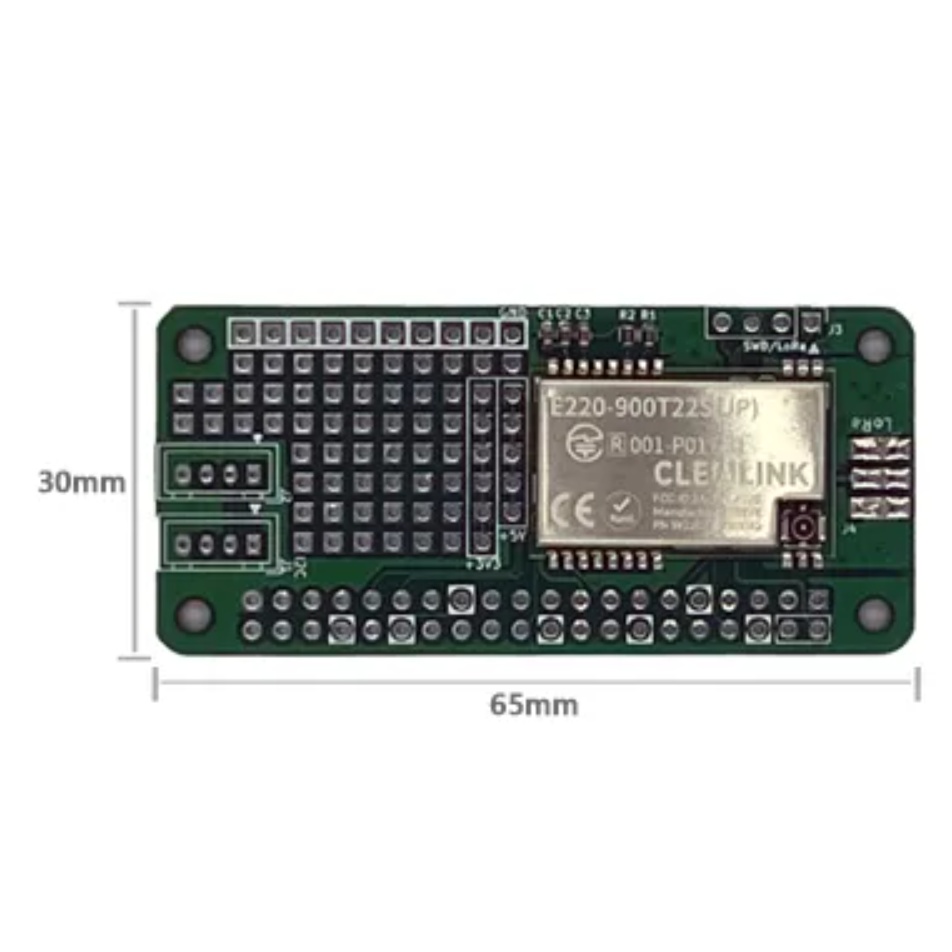 Raspberry Pi Zero用LoRa HAT(SMA端子/ピンソケットロング実装済)【DTH-RPZLR-LA】
