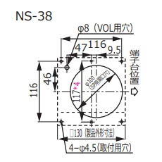 シュナイダーエレクトリック シグナリング製品 オプション品【NS-38】