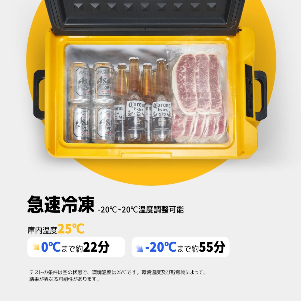車載冷蔵庫 ポータブル冷蔵庫 20L ブラック【BRV-CR20】