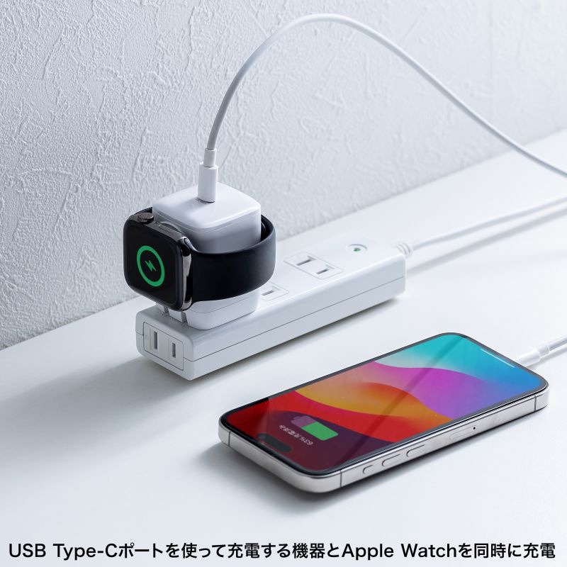 USB PD対応AC充電器(PD30W・Apple Watch充電)【ACA-PD101】