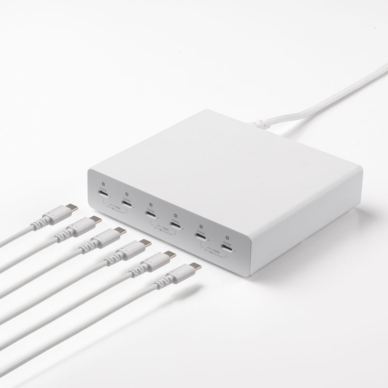 USB PD対応AC充電器(6ポート・合計72W)【ACA-PD98】