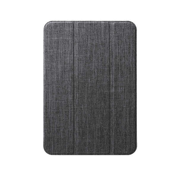 iPad mini(A17 Pro) フラップケース 背面クリア ファブリック 2アングル スリープ対応【TB-A24SWVCBK】