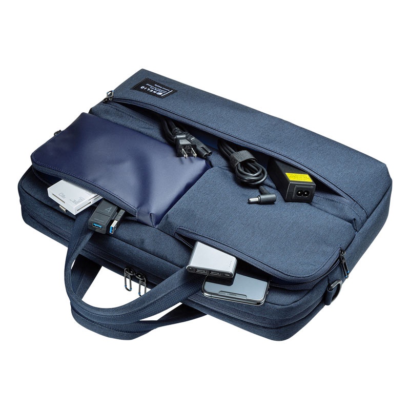 カジュアルPCバッグ(15.6インチワイド対応・ネイビー)【BAG-CA10NV】