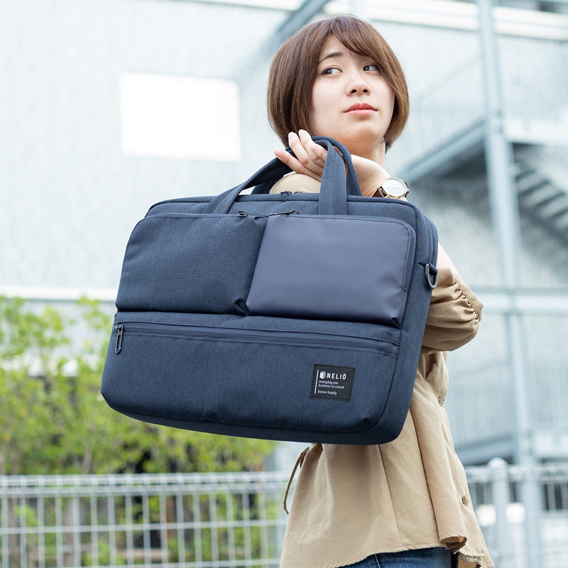 カジュアルPCバッグ(15.6インチワイド対応・ネイビー)【BAG-CA10NV】