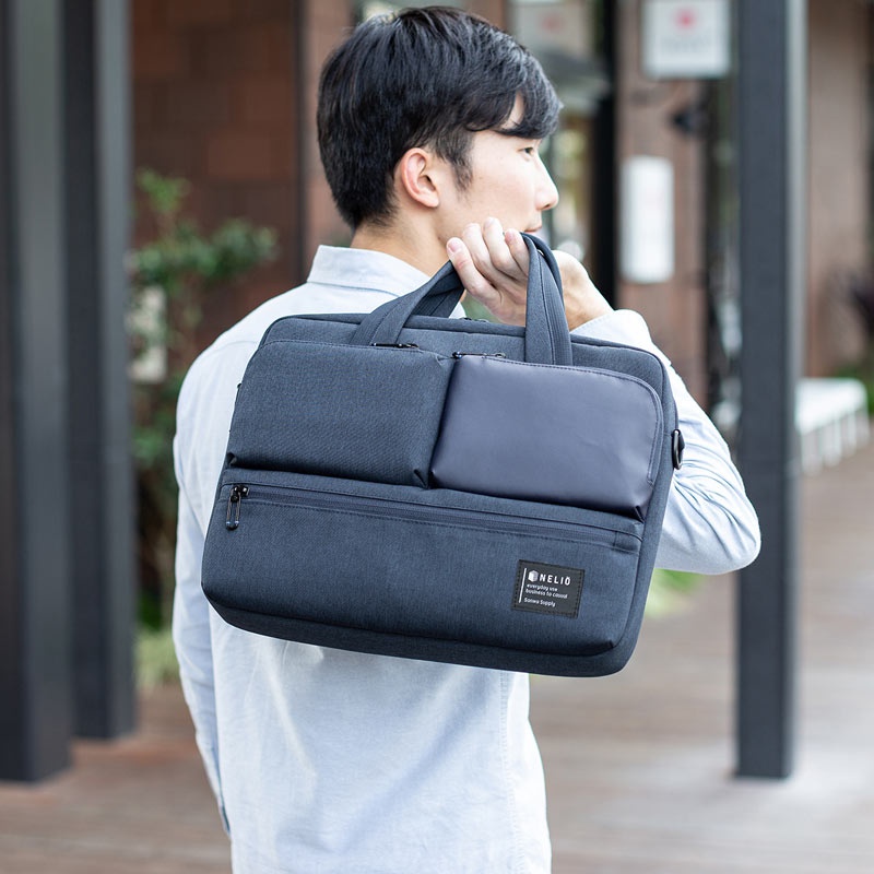カジュアルPCバッグ(13.3インチワイド対応・ネイビー)【BAG-CA11NV】
