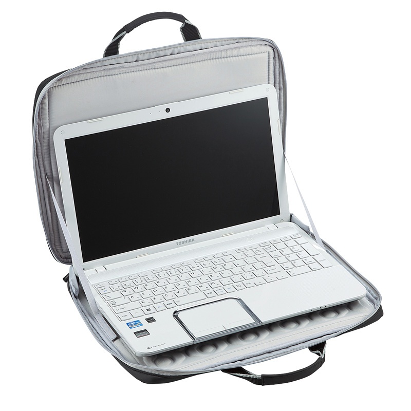 衝撃吸収PCケース(15.6インチワイド対応・ブラック)【BAG-P20BK2】