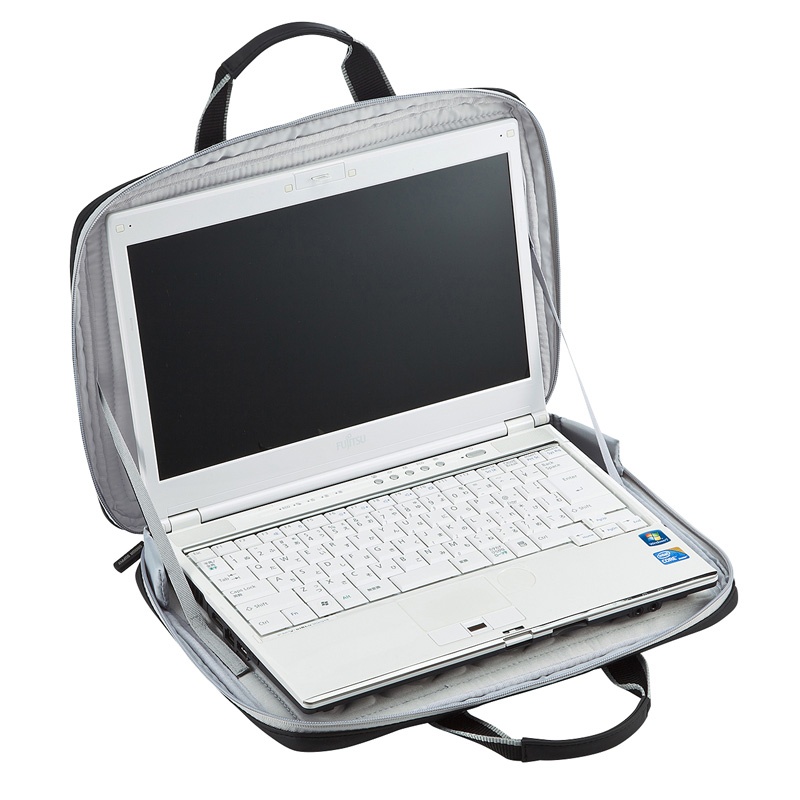 衝撃吸収PCケース(13.3インチワイド・ブラック)【BAG-P21BK2】