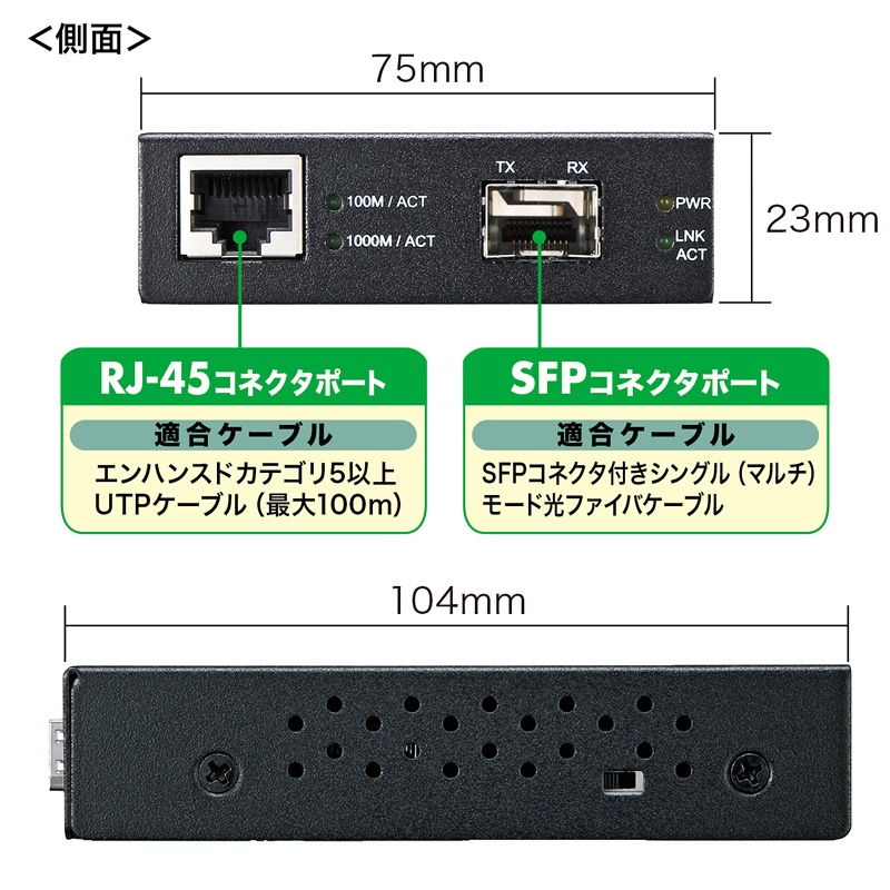 光メディアコンバータ【LAN-EC212RF】