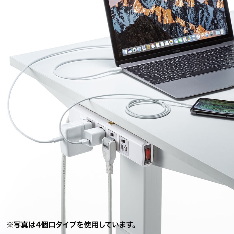電源タップ(3P・6個口・5m)【TAP-36MG-5】