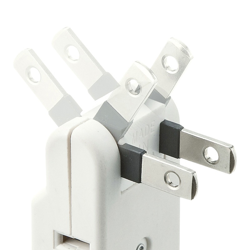 スイングミニタップ(2P・3個口・ホワイト)【TAP-AC9W】