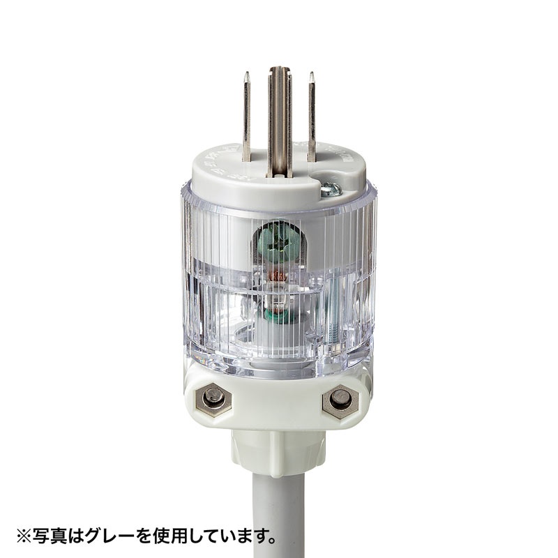 医用接地プラグ付き電源タップ(3P・4個口・レッド・5m)【TAP-HPM4-5R】