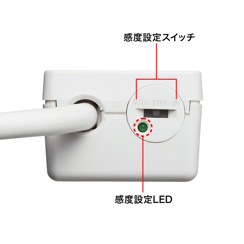 パソコン連動タップ(3P・4個口・5m)【TAP-RE34M-5】