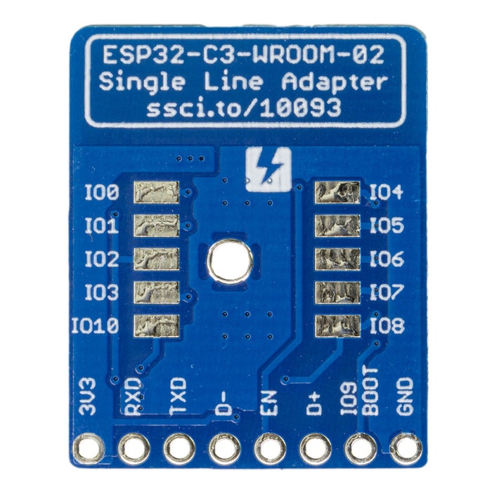 ESP32-C3-WROOM-02ピッチ変換用基板シンプル版(基板のみ)【SSCI-100939】