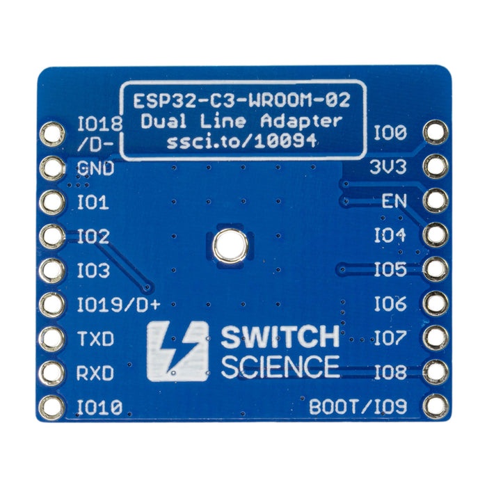 ESP32-C3-WROOM-02ピッチ変換用基板フル版(基板のみ)【SSCI-100946】