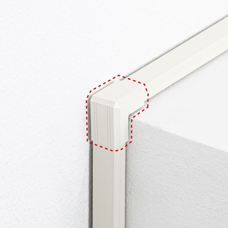 CA-KK22MW用ケーブルカバー（幅22mm、出角、ミルキーホワイト）【CA-KK22MWD】
